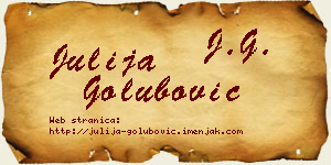 Julija Golubović vizit kartica